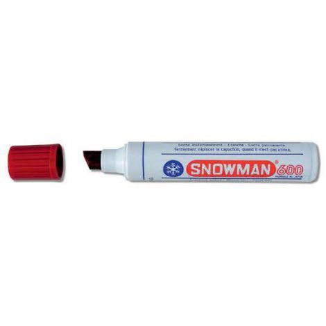 Marker permanentny Snowman Jumbo 600 2.0-11.0mm, Czerwony